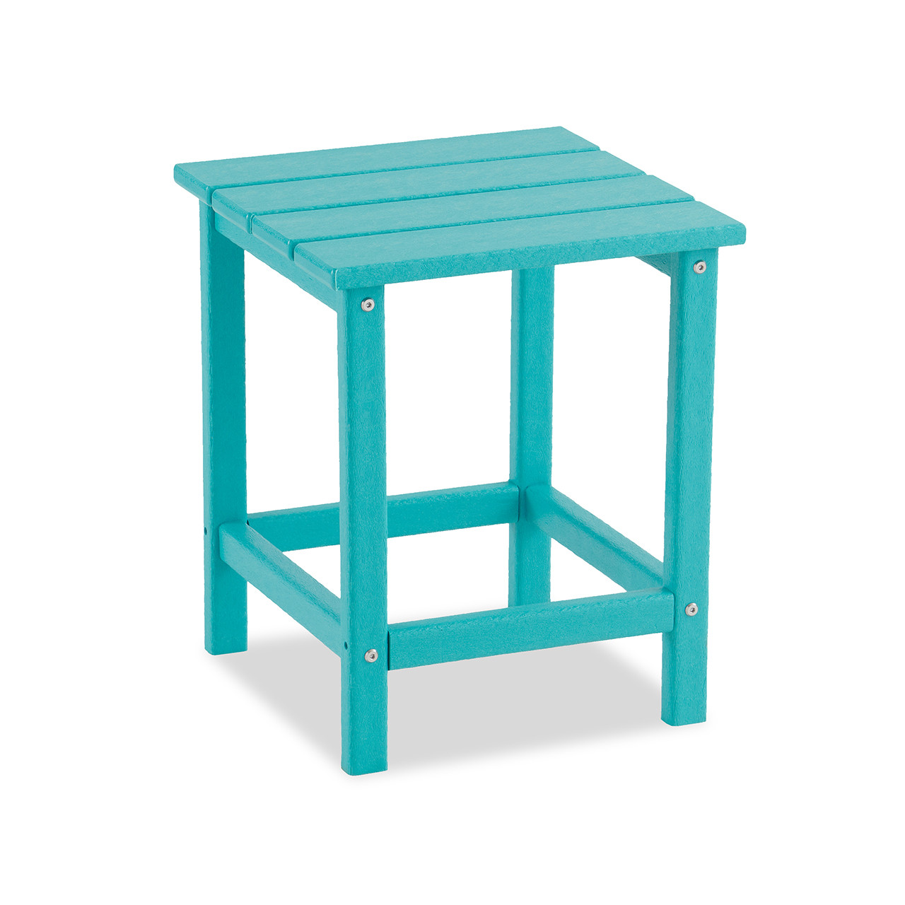 Surfside Teal Polymer 15 in. Sq. Side Table