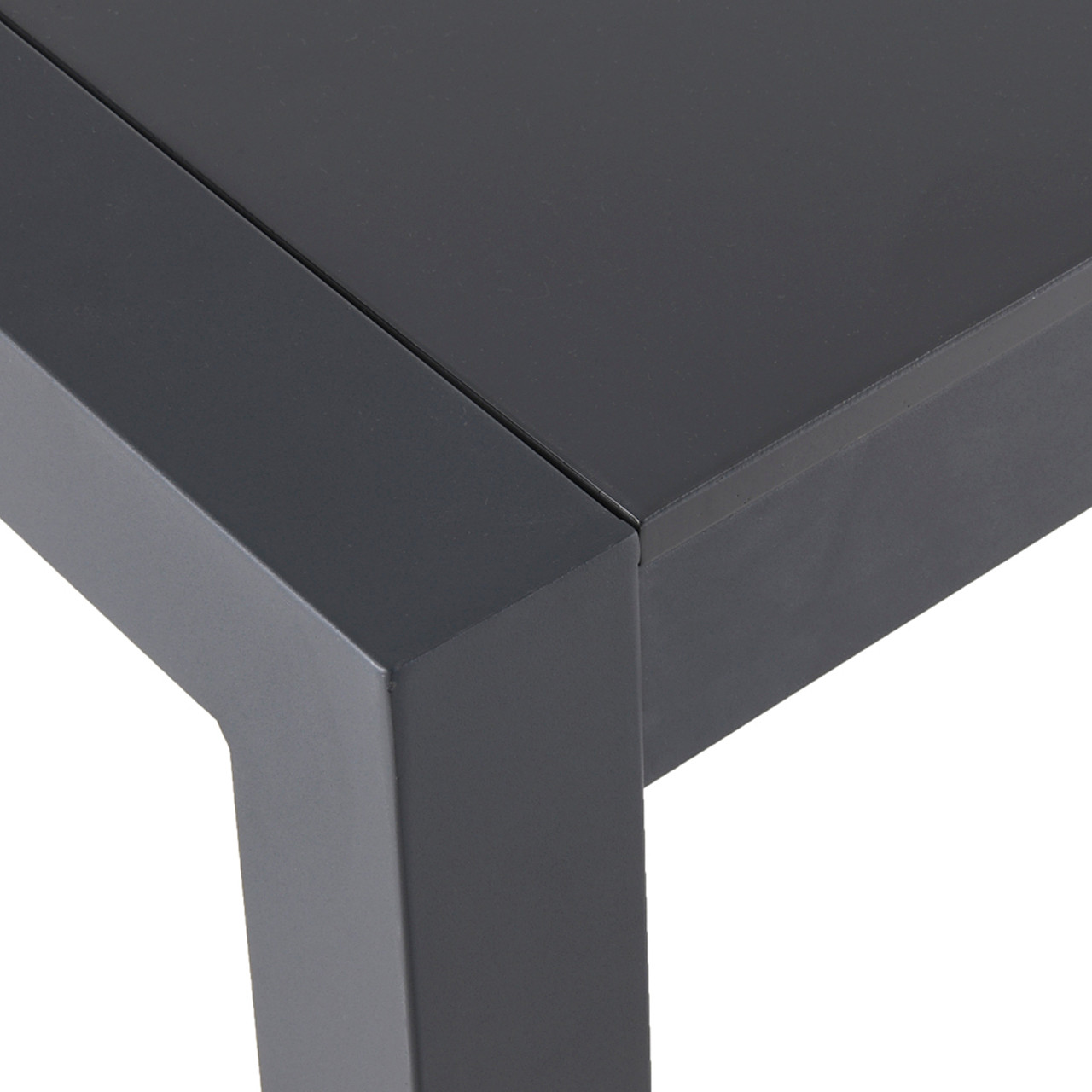 Miami Dark Grey Aluminum 63 x 36 in. Dining Table