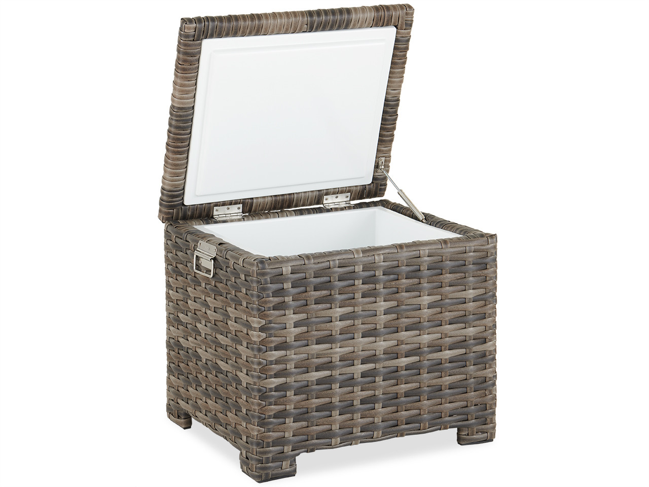 Contempo Husk Outdoor Wicker 20 in. Sq. Ice Bucket End Table