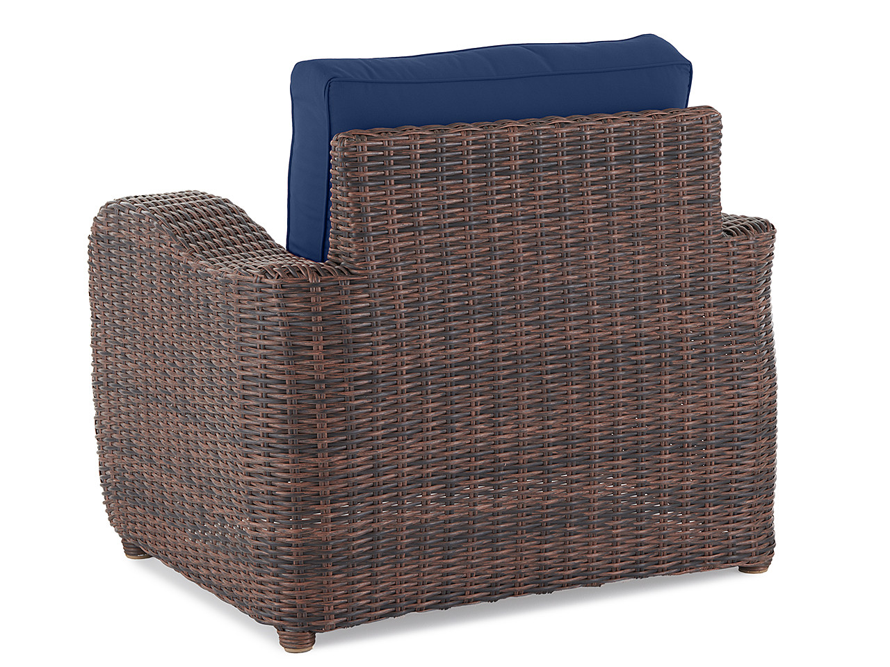 Valenica Sangria Outdoor Wicker and Spectrum Indigo Cushion Club Chair