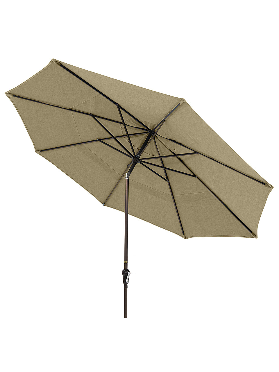 Treasure Garden 11 ft. Pampas Linen Canopy and Bronze Aluminum Market Umbrella (UM812)