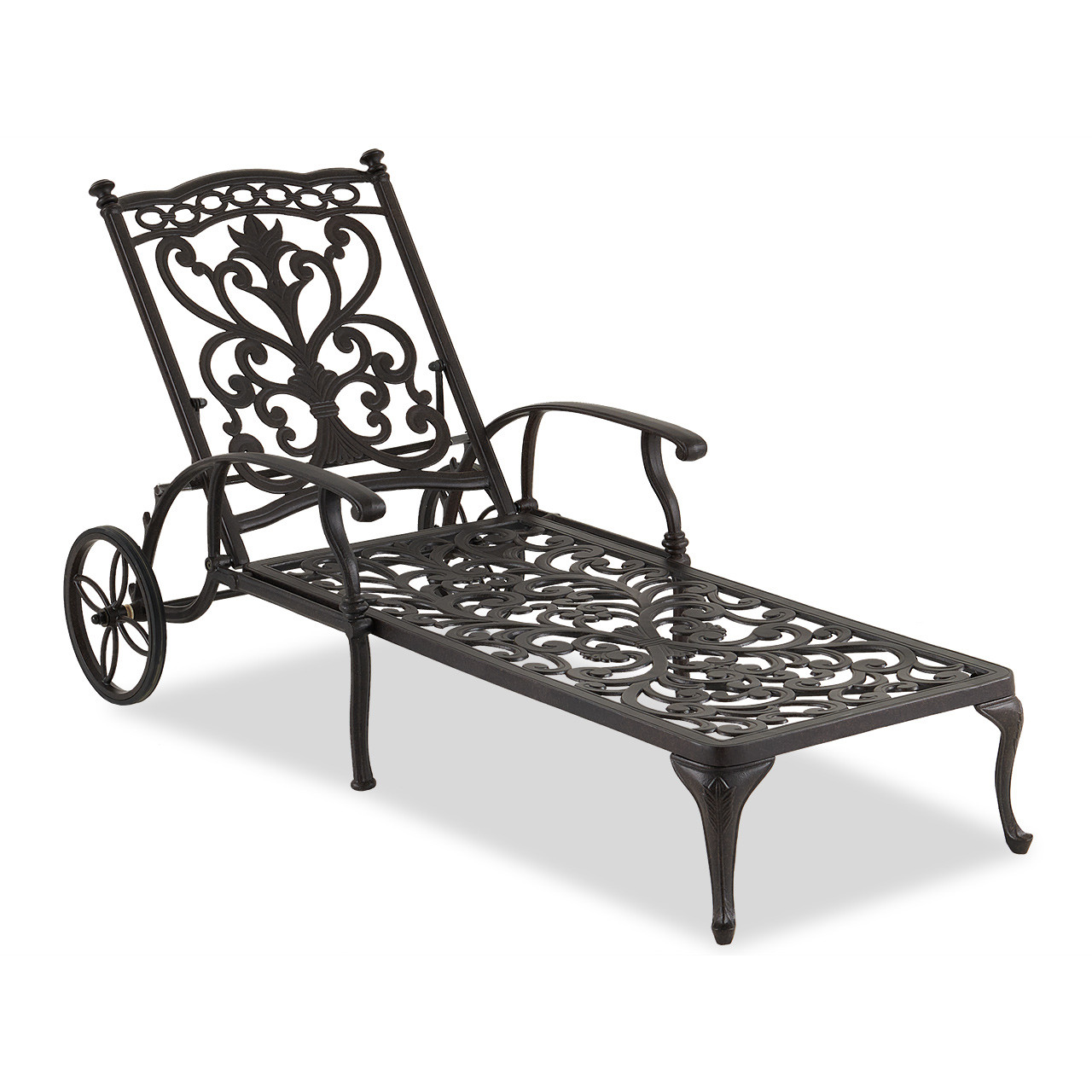 Milan Aged Bronze Cast Aluminum Chaise Lounge