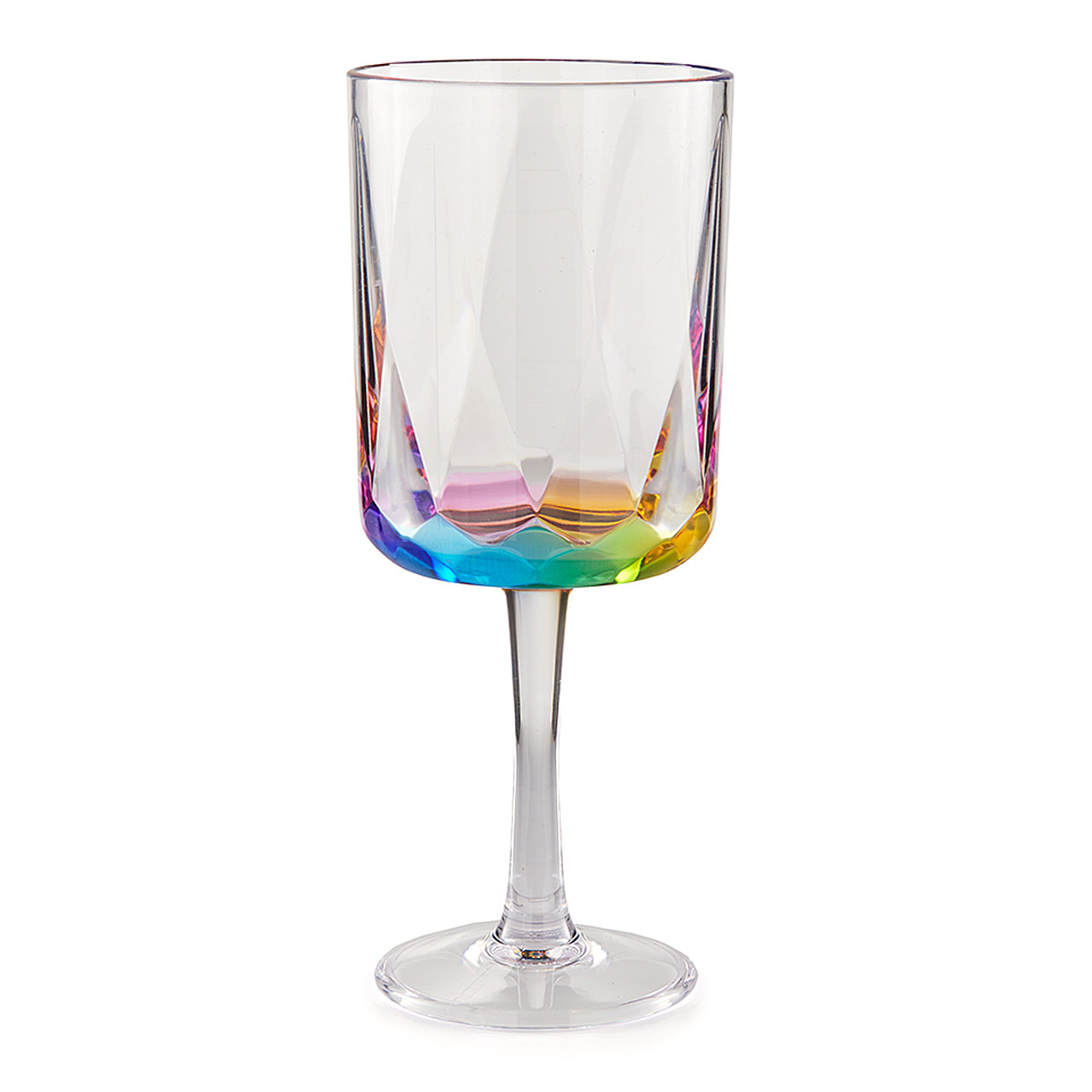 Leadingware Tritan BPA-Free Unbreakable 16 oz. Rainbow Wine Glass