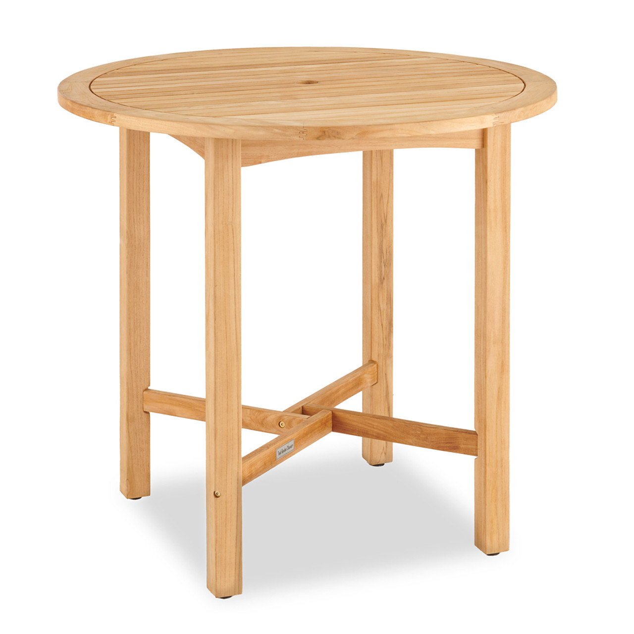 Andover Natural Stain Solid Teak 43 in. D Bar Height Table