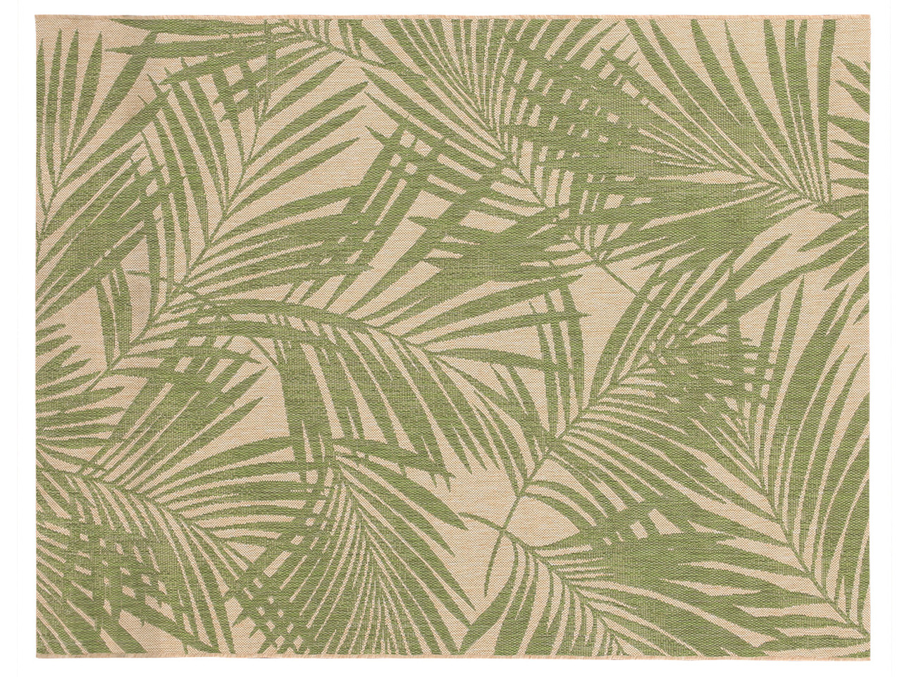 Tan and Green All Over Fern 7.11 ft. x 10.1 ft. Rug