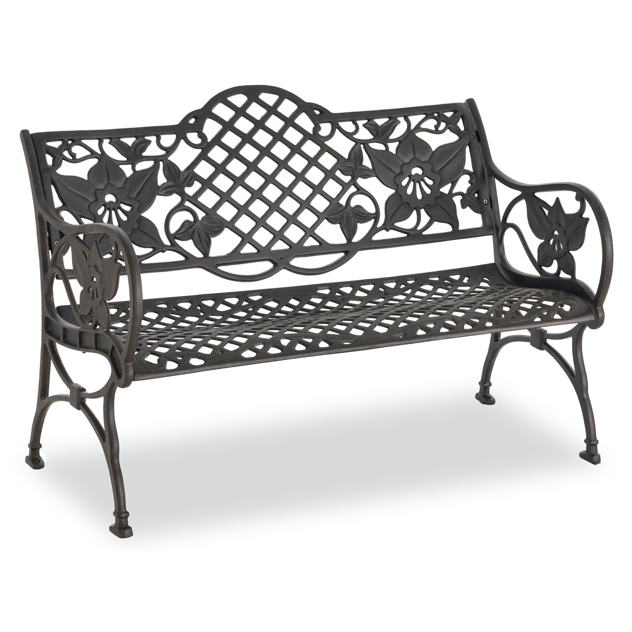 Barcelona Aged Bronze Cast Aluminum 4 ft. Park Bench