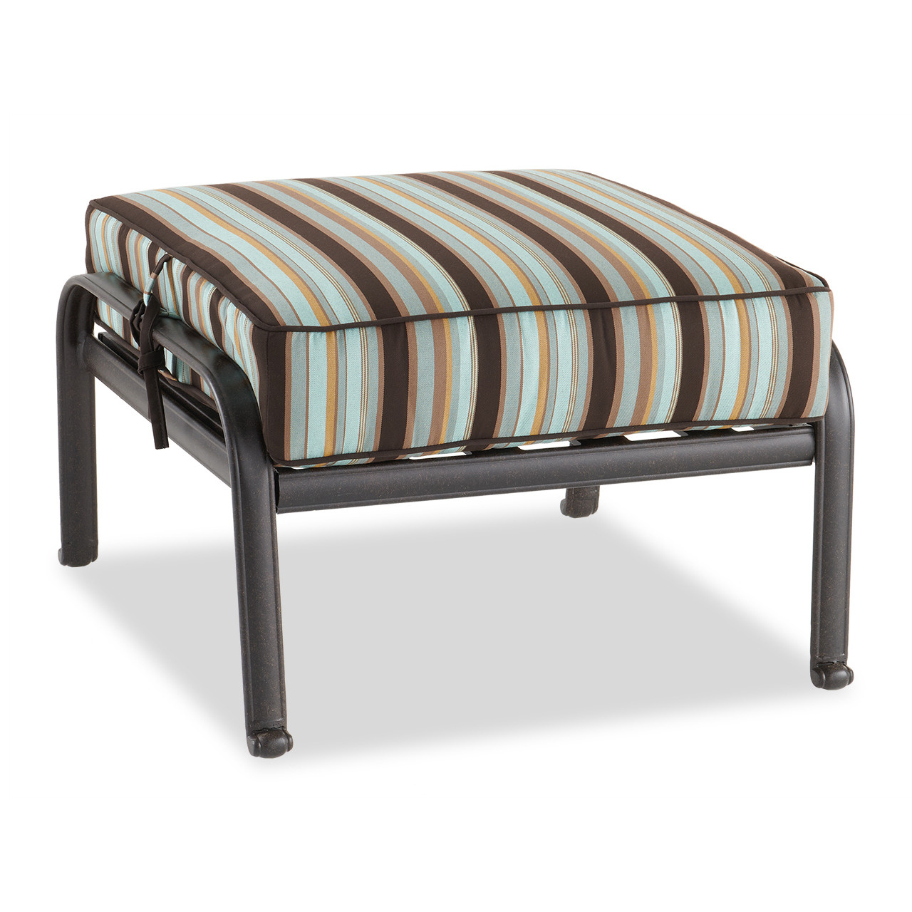 Cadiz Aged Bronze Cast Aluminum Ottoman