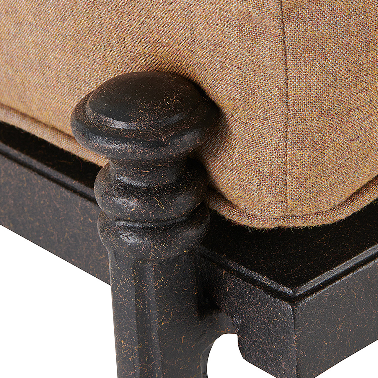 Milan Aged Bronze Cast Aluminum Ottoman