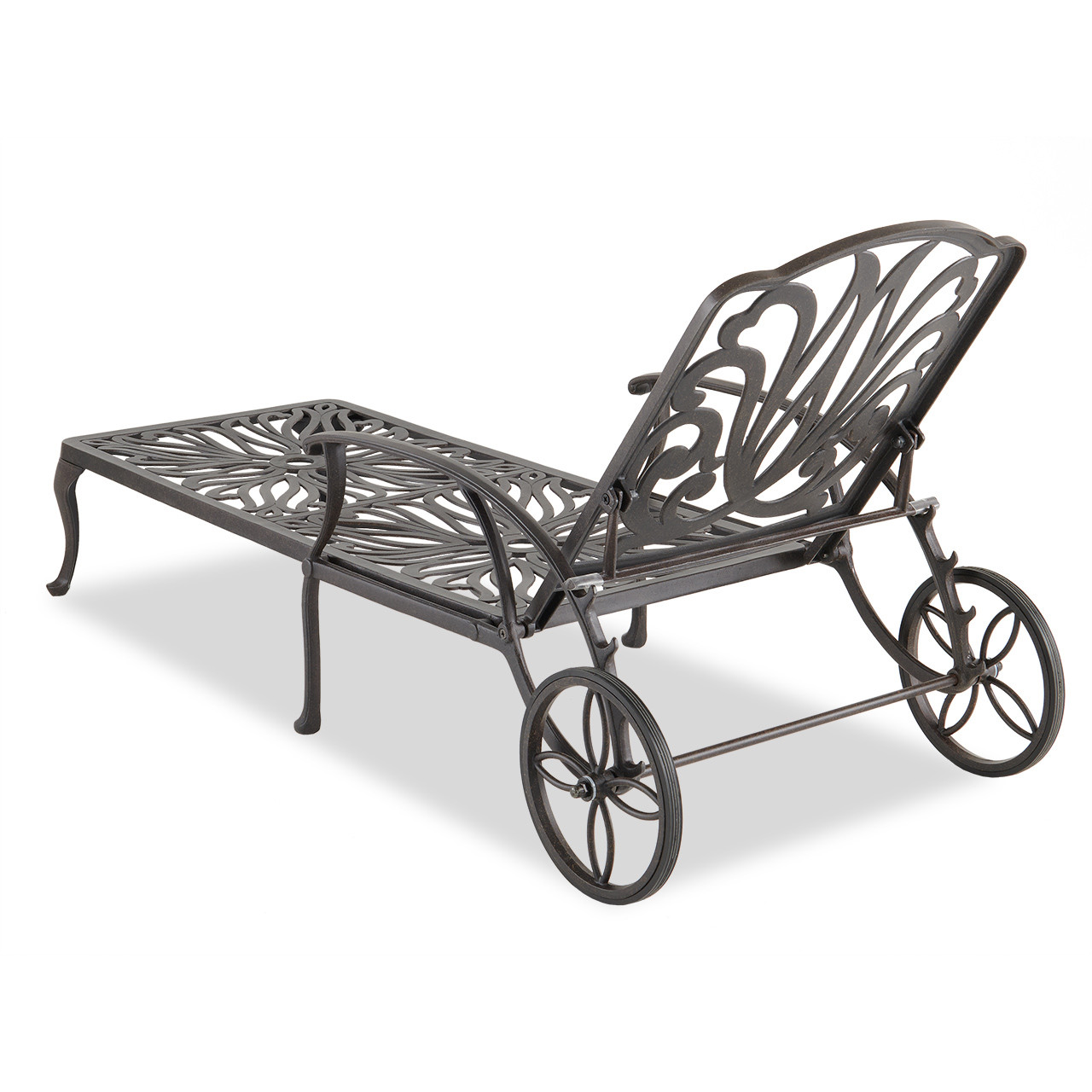 Cadiz Aged Bronze Cast Aluminum Chaise Lounge