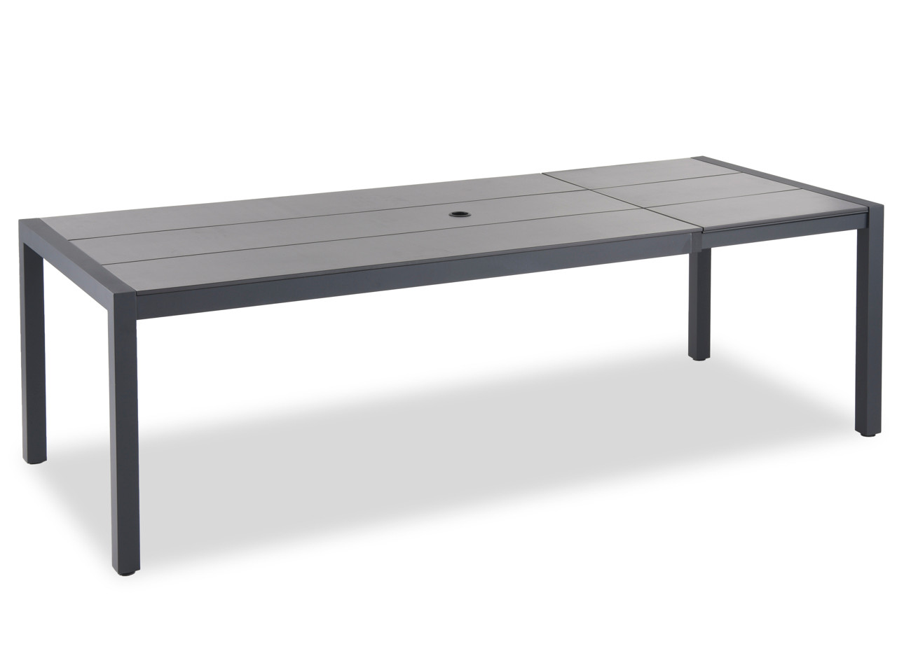 Miami Dark Grey Aluminum 72-96 x 39 in. Extension Dining Table