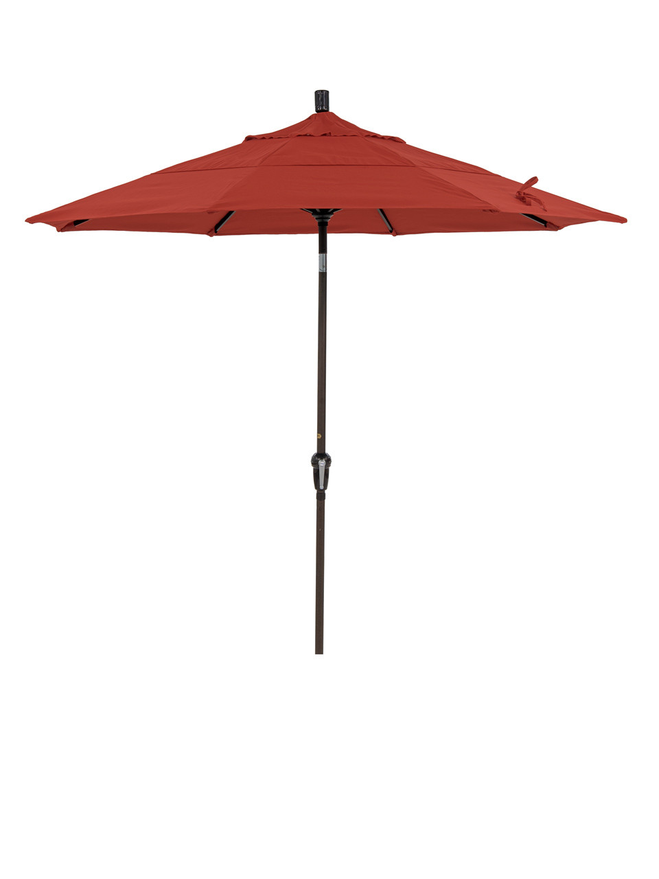 California Umbrella 9 ft. Canvas Henna Canopy and Bronze Aluminum Market Umbrella