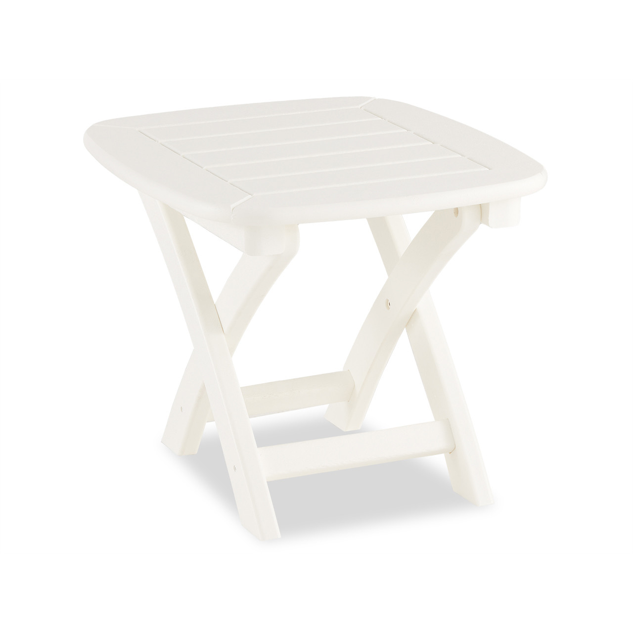 Surfside White Polymer 3 Pc. Rocking Set with 21 x 18 in. Side Table