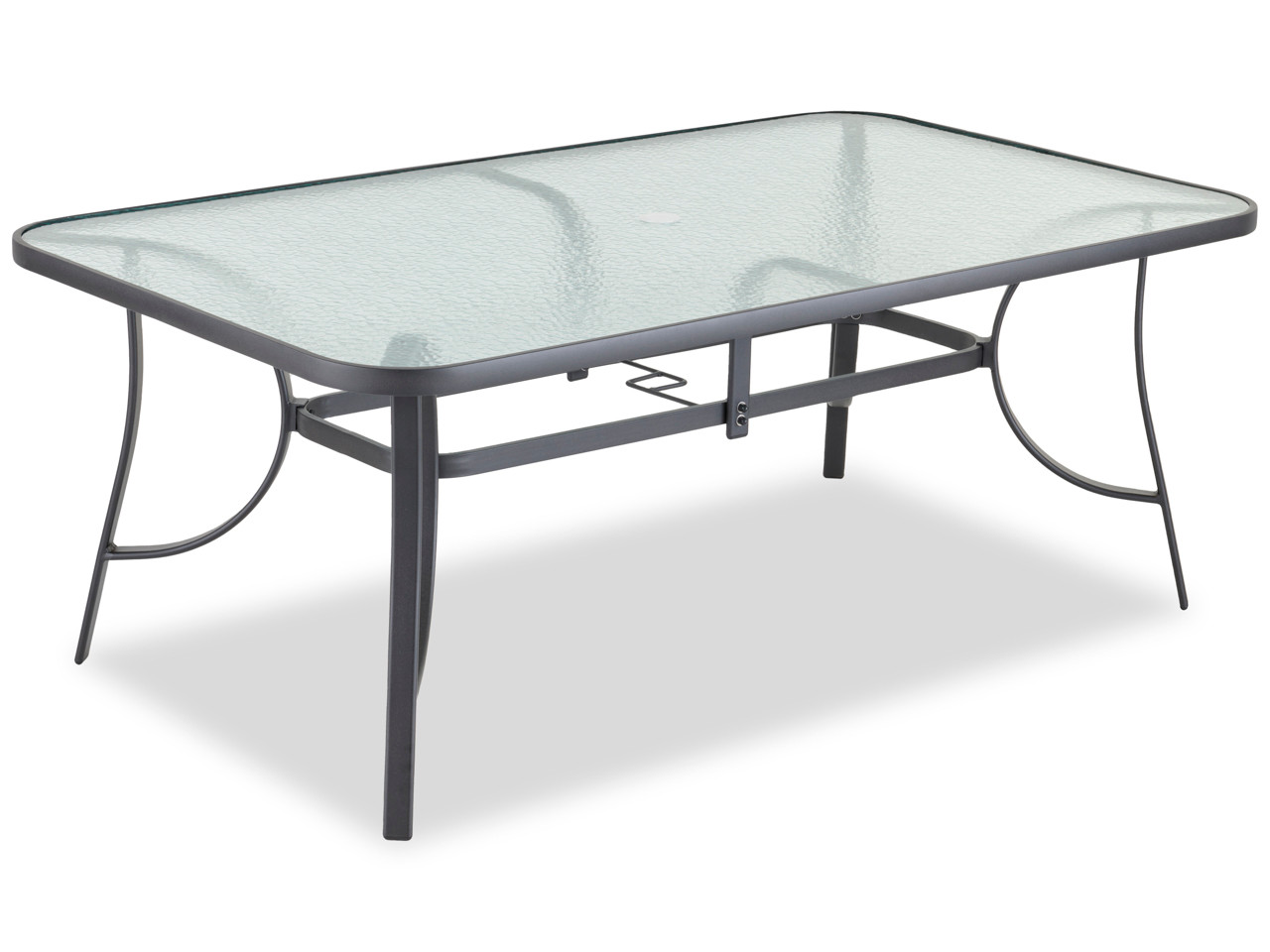 Cape Coral Java Aluminum and Desert Wicker Sling 7 Pc. Mixed Dining Set with 72 x 42 in. Glass Top Table