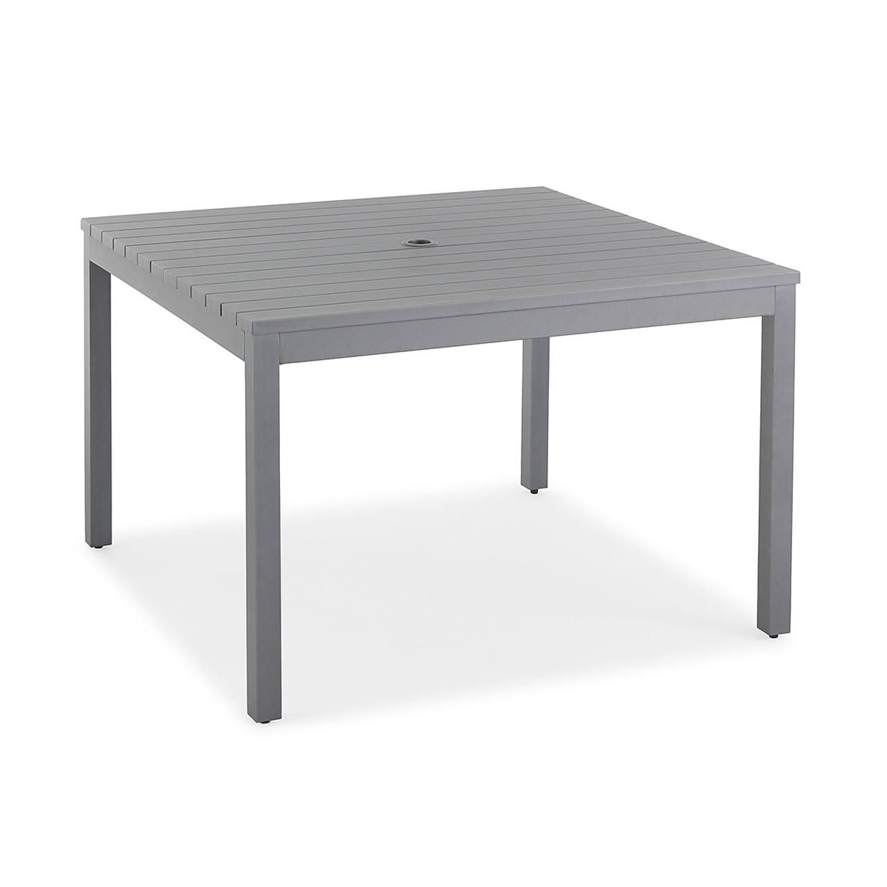 Soho Slate Grey Aluminum 46 in. Sq. Dining Table
