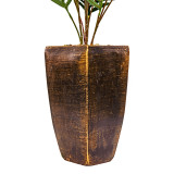 3 ft. Artificial Palm Fern with Pebble Accent in Clay Pot