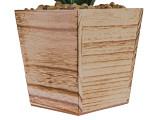 14 in. Artificial Aloe with Pebble Accent in Wood Pot