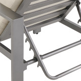 Soho Slate Grey Aluminum and Cushion 2 Pc. Chaise Lounge Set