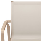 Pacifica Taupe Polypropylene and Taupe Sling Dining Chair