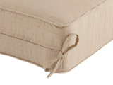 2 Pc. Remy Linen Outdura Button-Tufted Self-Welt Estate Club Chair Cushion
