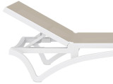 In-Store Only - Pacifica White Polypropylene and Taupe Sling Chaise Lounge