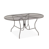 Hanson Chocolate Wrought Iron 66 x 38 in. Dining Table
