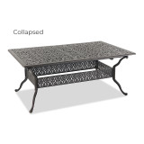 Milan Aged Bronze Cast Aluminum and Spectrum Indigo Cushion 9 Pc. Dining Set with 71-103 x 44 in. Extension Table