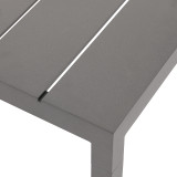 San Miguel Anthracite Aluminum 110 x 42 in. Slat Top Dining Table