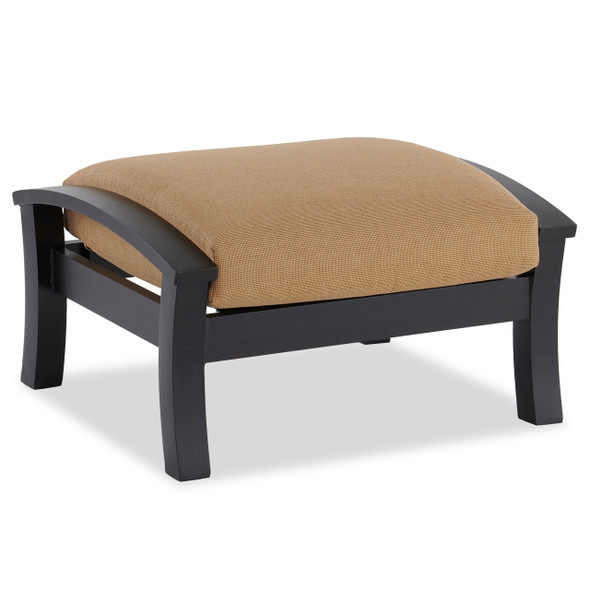 Eclipse Autumn Rust Aluminum with Cushion Ottoman