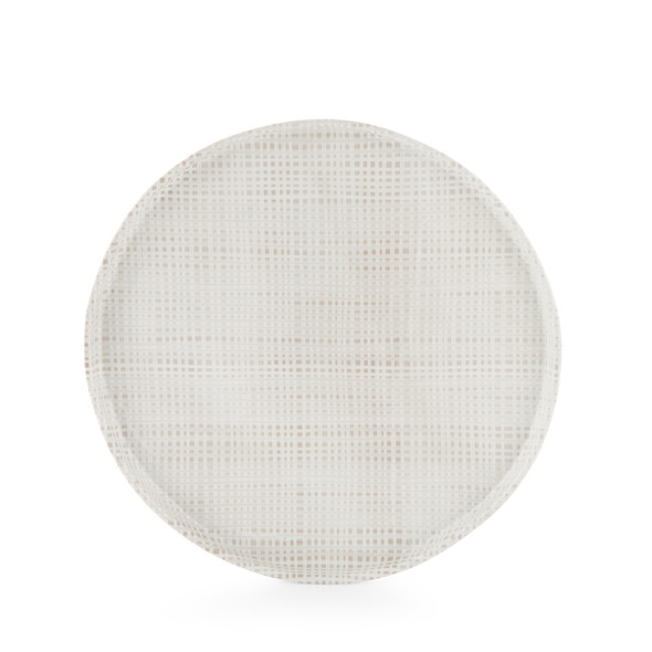 Beige Luxe Linen 8 in. Salad Plate