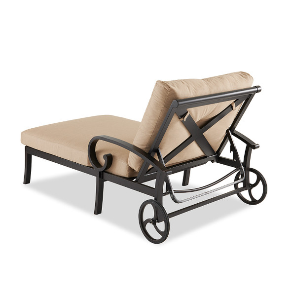 Solstice Aged Bronze Aluminum with Cushions Double Chaise Lounge