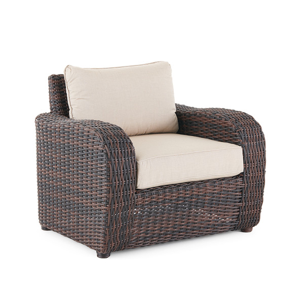 Biscayne Sangria Outdoor Wicker and Cushion Club Chair