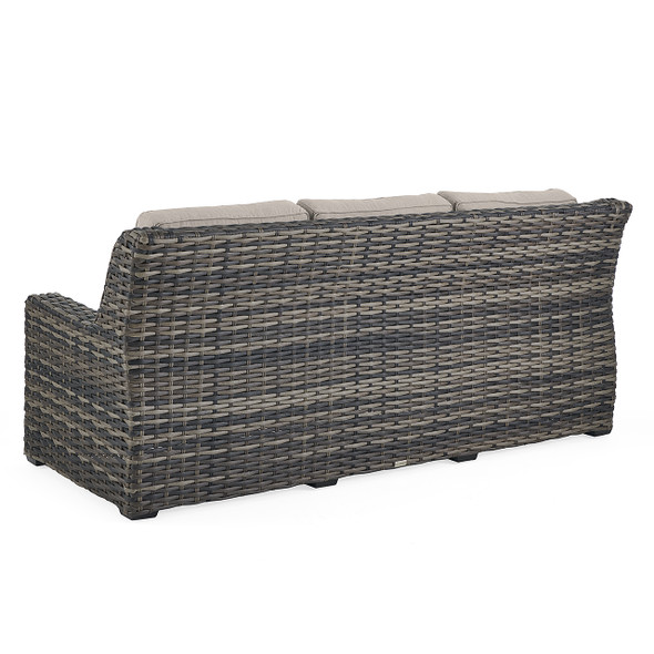 Tangiers Canola Seed Outdoor Wicker with Cushions Sofa