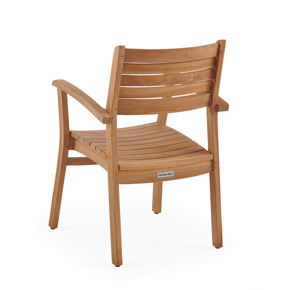 Warwick Natural Stain Solid Teak Stackable Dining Arm Chair Warwick Natural Stain Solid Teak Stackable Dining Arm Chair
