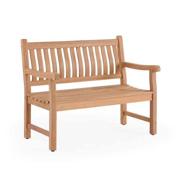 Eastchester Natural Stain Solid Teak 4 ft. High-back Park Bench