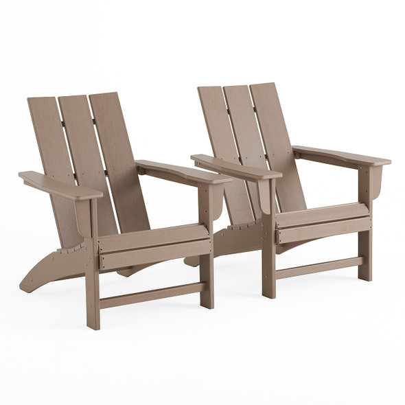 Modern 2 Piece XL Adirondack Chairs Modern 2 Piece XL Adirondack Chairs