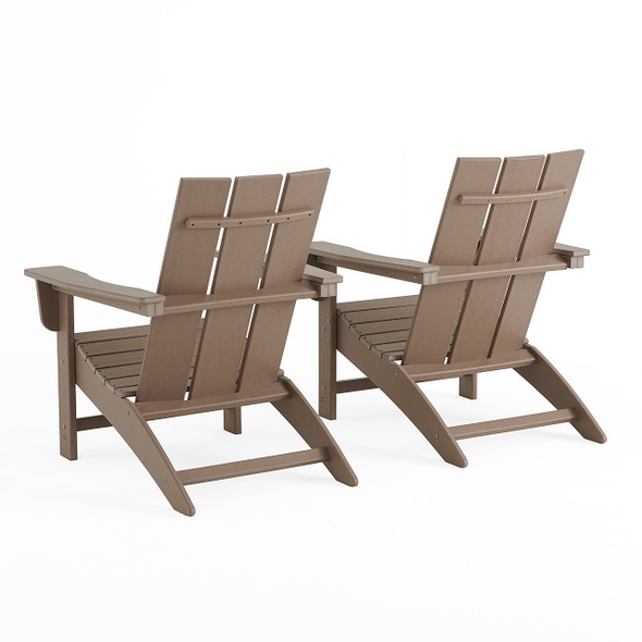 Modern 2 Piece XL Adirondack Chairs Modern 2 Piece XL Adirondack Chairs