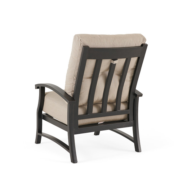 Lodge Aged Bronze Aluminum with Cast Ash Cushions Lounge Chair