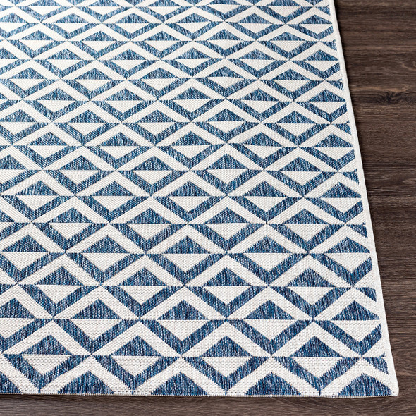 Blue Abstract Geo Rug