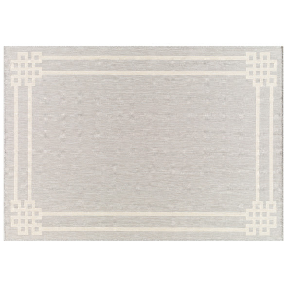 Silver Greek Border Rug Silver Greek Border Rug