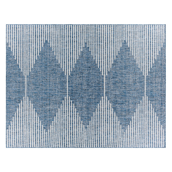 Blue Diamond and White Stripes Rug Blue Diamond and White Stripes Rug