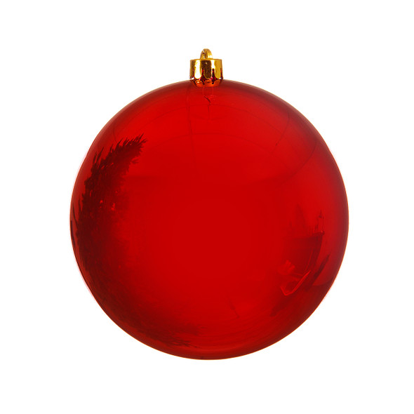 250 mm Red Shiny Shatterproof Christmas Ball Ornament