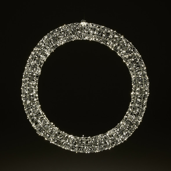 30 in. Wreath with 960 Micro Warm White LED Lights