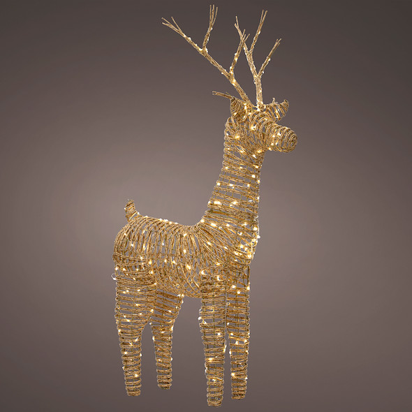 3.4 ft. Natural Reindeer with 360 Micro Warm White LED Lights