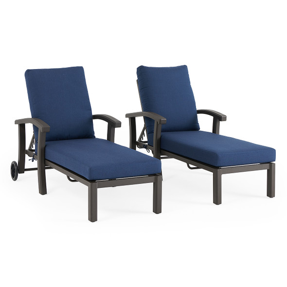 Fairmont Aged Bronze Aluminum with Cushions 2 Piece Chaise Lounge Set Fairmont Aged Bronze Aluminum with Cushions 2 Piece Chaise Lounge Set
