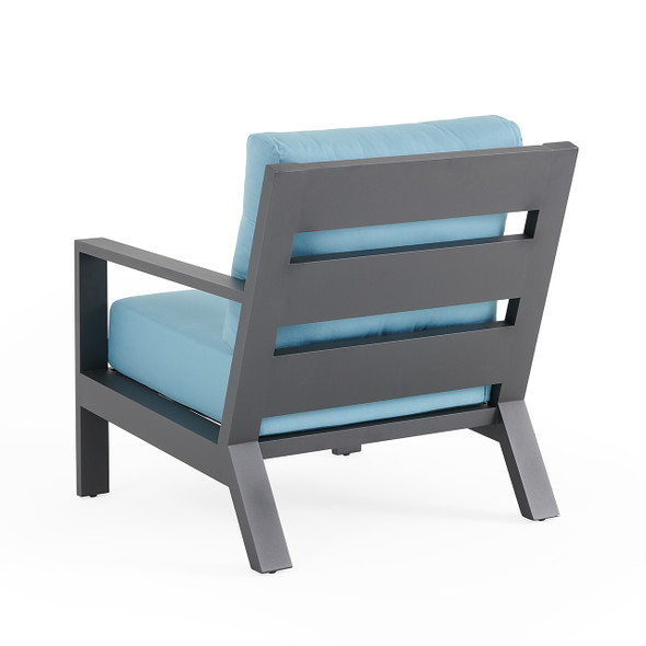 Montecito Charcoal Aluminum with Cushions Club Chair Montecito Charcoal Aluminum with Cushions Club Chair