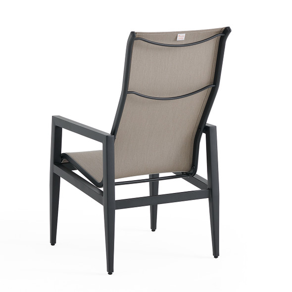 Portofino Midnight Aluminum with Augustine Ash Sling Dining Chair Portofino Midnight Aluminum with Augustine Ash Sling Dining Chair