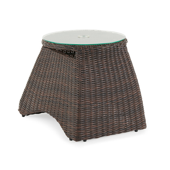 Valencia Sangria Outdoor Wicker 20 in. D Glass Top Coffee Table Valencia Sangria Outdoor Wicker 20 in. D Glass Top Coffee Table