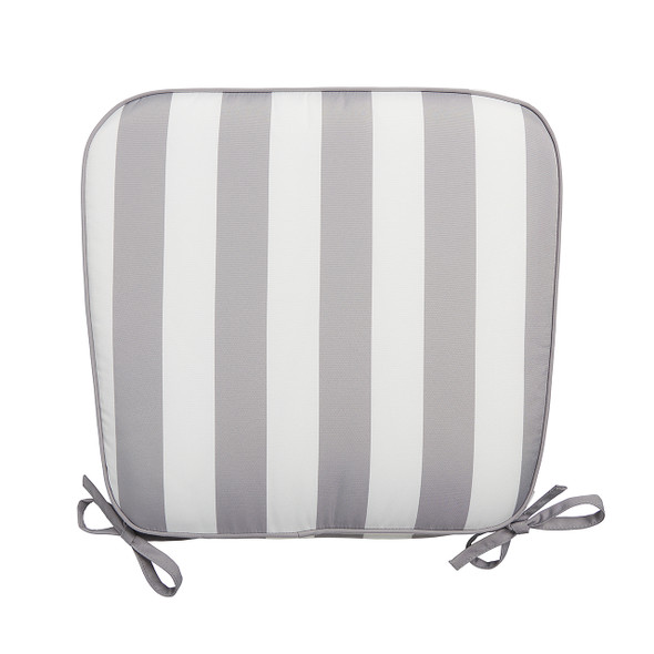 20 x 18 in. Grey Stripe Double Self-Welt Seat Cushion 20 x 18 in. Grey Stripe Double Self-Welt Seat Cushion