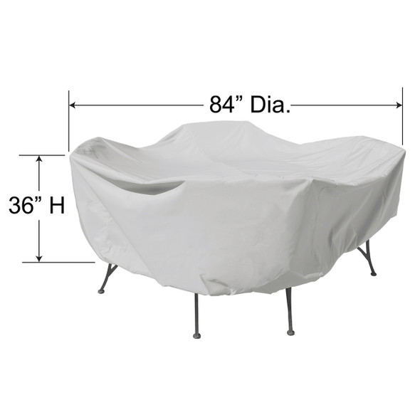 Treasure Garden 48 in. Round Table and Chairs Protective Cover - Treasure Garden 48 in. Round Table and Chairs Protective Cover -