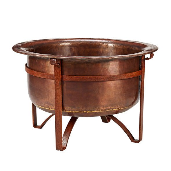 In-Store Only - Flaming Gorge Rustic Solid Copper Acadia 36 in. D Fire Pit